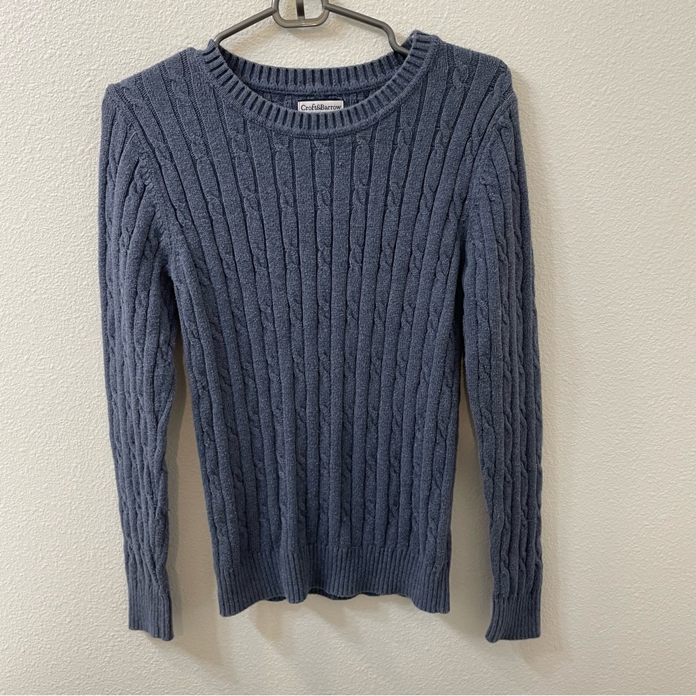 Croft& barrow knit sweater blue small